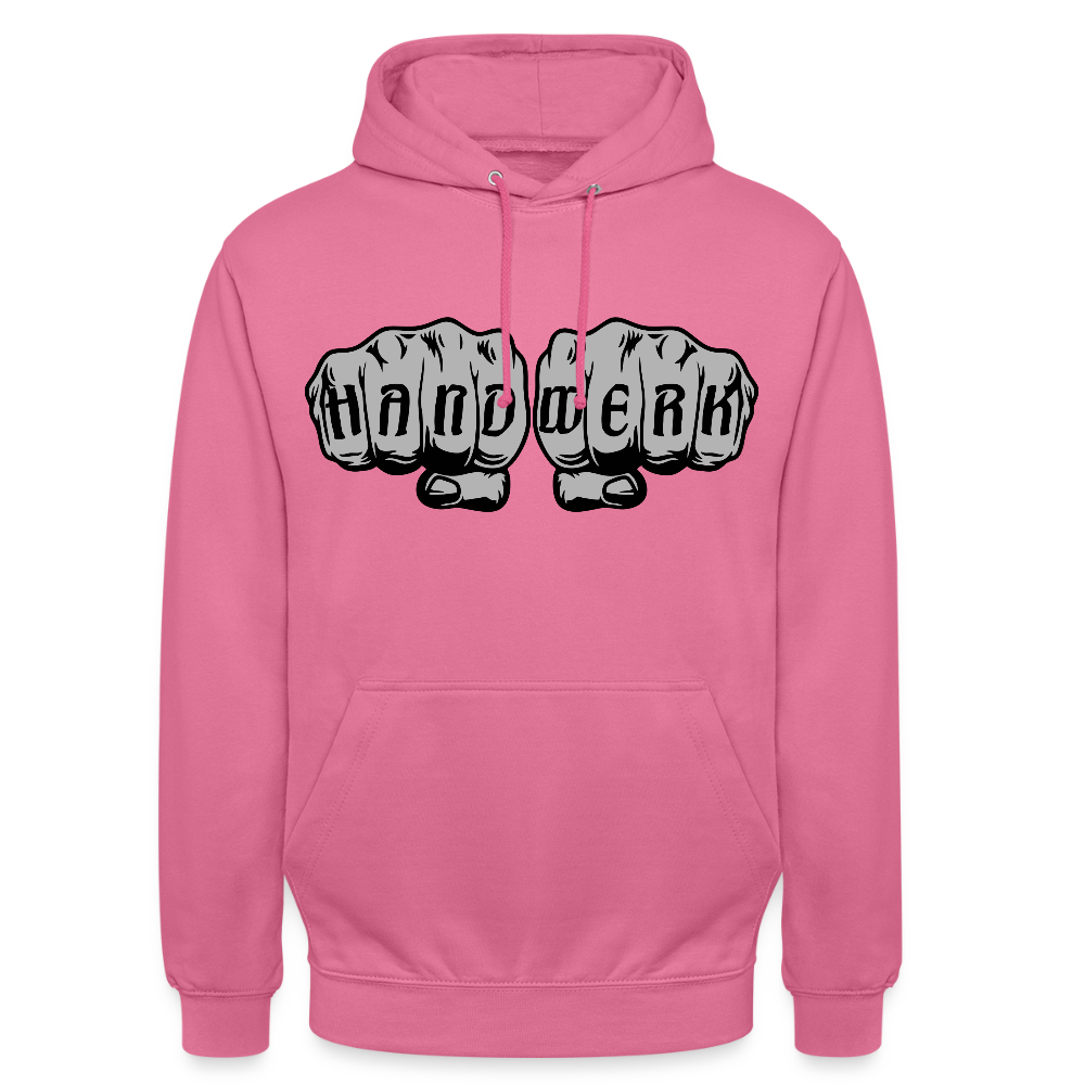 Unisex Hoodie "Handwerk" Pink Unisex Hoodie