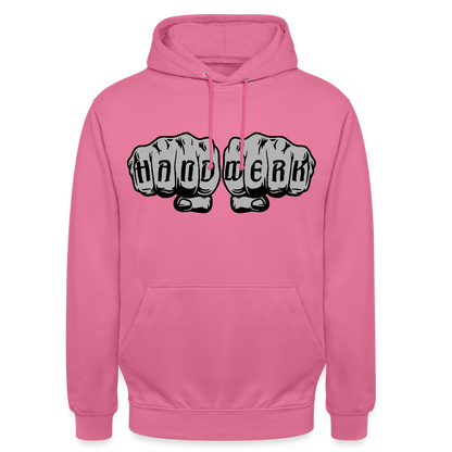 Unisex Hoodie "Handwerk" Pink Unisex Hoodie