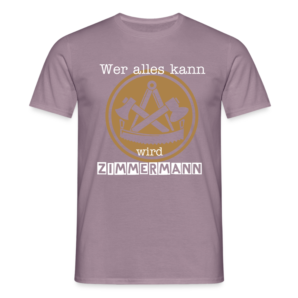 Unisex T-Shirt "Zimmermann" Lilagrau Männer T-Shirt