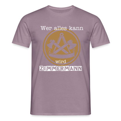 Unisex T-Shirt "Zimmermann" Lilagrau Männer T-Shirt