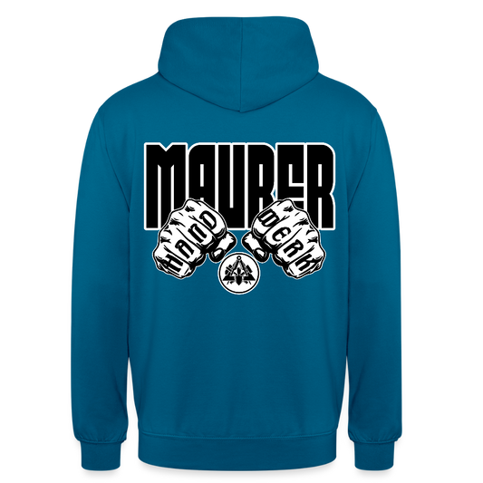 Unisex Hoodie "Maurer" (beidseitig bedruckt) Tiefseeblau Unisex Hoodie