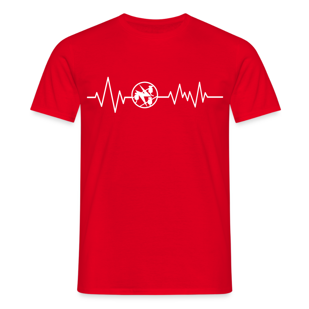 Unisex T-Shirt "Elektriker" Rot Männer T-Shirt