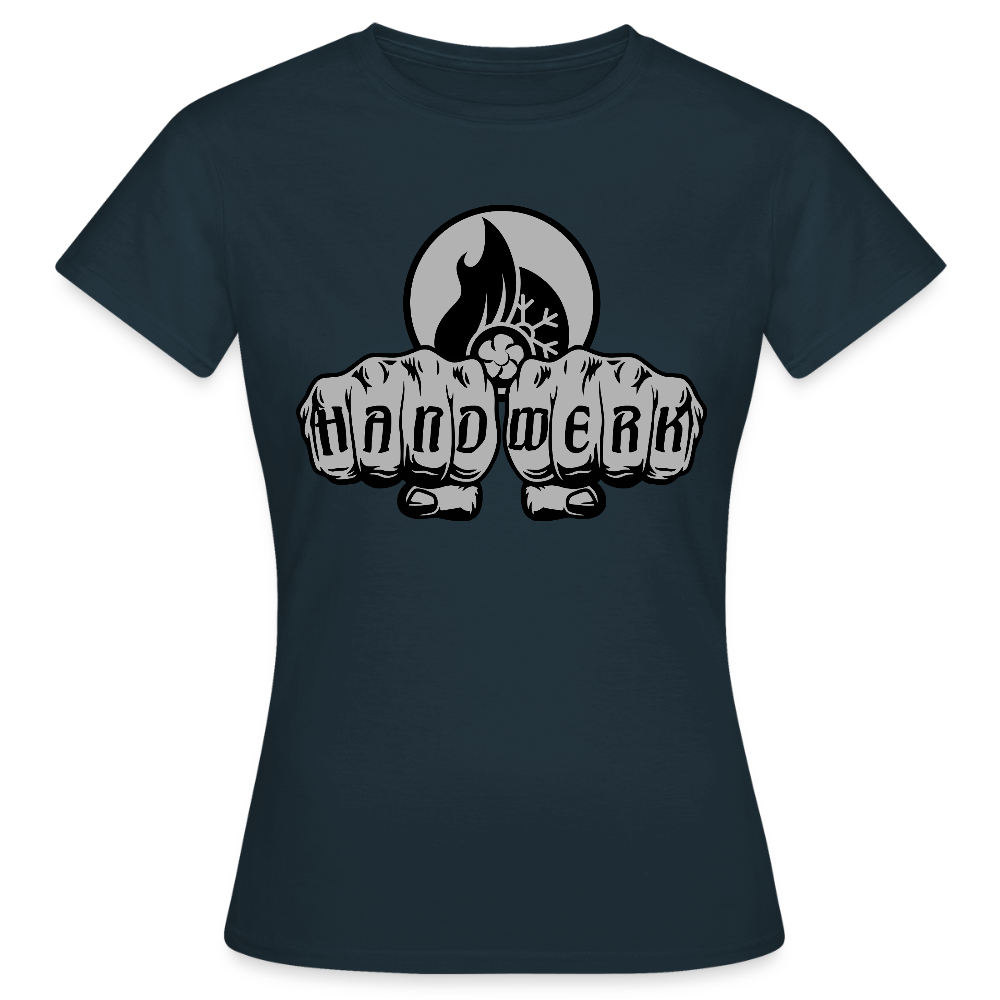 Frauen T-Shirt "Klimatechniker" Navy Frauen T-Shirt