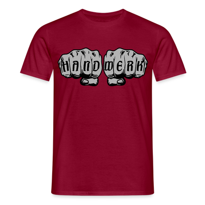 Unisex T-Shirt "Power-Handwerk" Ziegelrot Männer T-Shirt