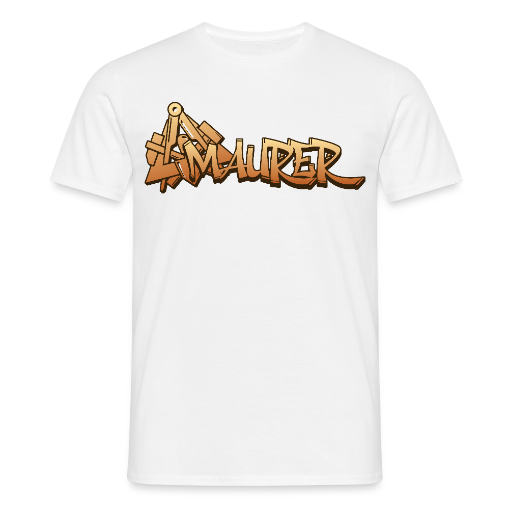 Unisex T-Shirt "Maurer" Weiß Männer T-Shirt