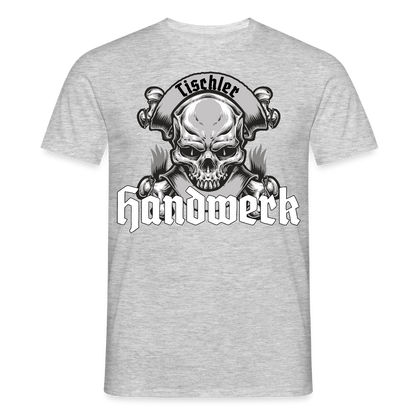 Unisex T-Shirt "Skull-Tischler" Grau meliert Männer T-Shirt