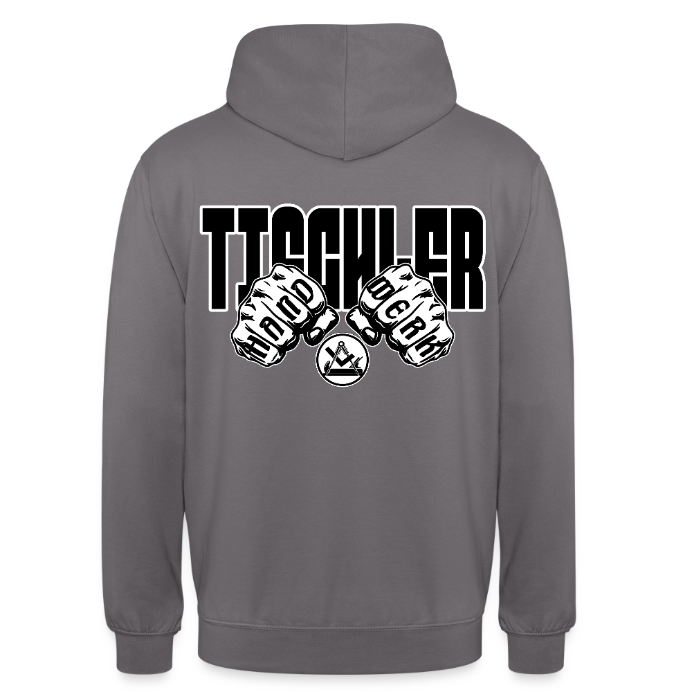 Unisex Hoodie "Tischler" (beidseitig bedruckt) Mittelgrau Unisex Hoodie