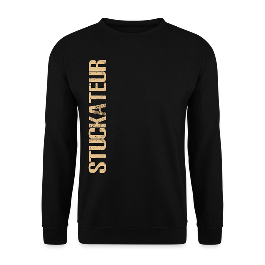 Unisex Pullover "Stuckateur" - Schwarz