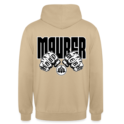 Unisex Hoodie "Maurer" (beidseitig bedruckt) Beige Unisex Hoodie