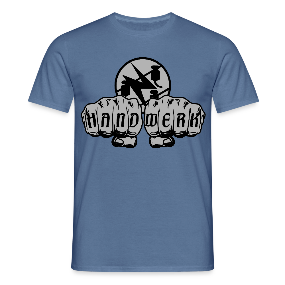 Unisex T-Shirt "Elektriker" Taubenblau Männer T-Shirt