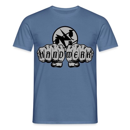 Unisex T-Shirt "Elektriker" Taubenblau Männer T-Shirt
