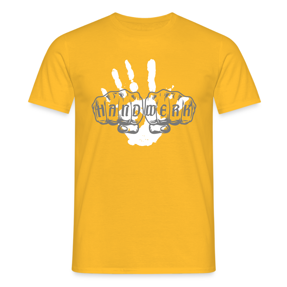 Unisex T-Shirt "Hand" Gelb Männer T-Shirt