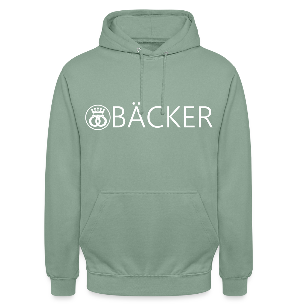 Unisex Hoodie "Bäcker" Graugrün Unisex Hoodie