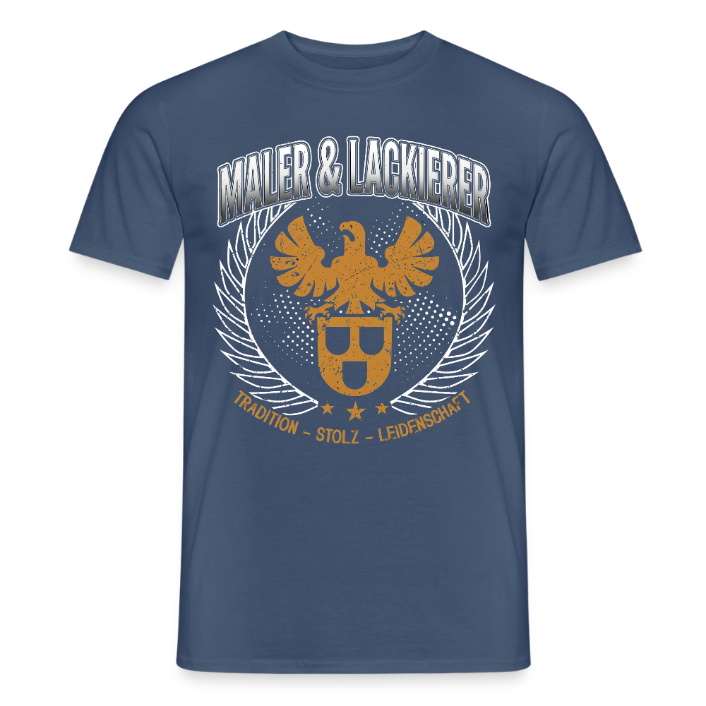 Unisex Maler & Lackierer T-Shirt für Männer mit Tradition, weiße Baumwolle, bequemes Design, Spreadconnect Marke, Frontansicht