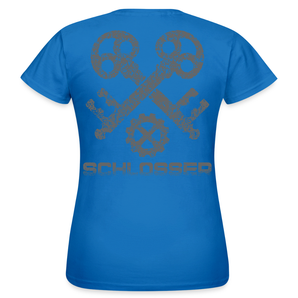 Frauen T-Shirt "Schlosser" Royalblau Frauen T-Shirt