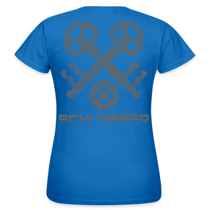 Frauen T-Shirt "Schlosser" Royalblau Frauen T-Shirt