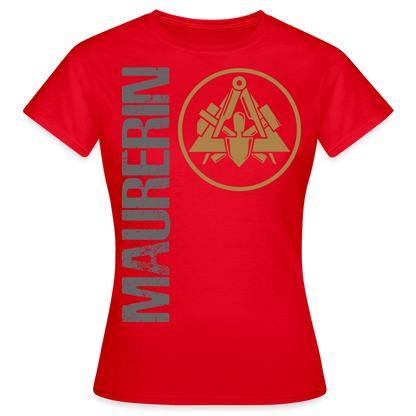 Frauen T-Shirt "Maurerin" Rot Frauen T-Shirt
