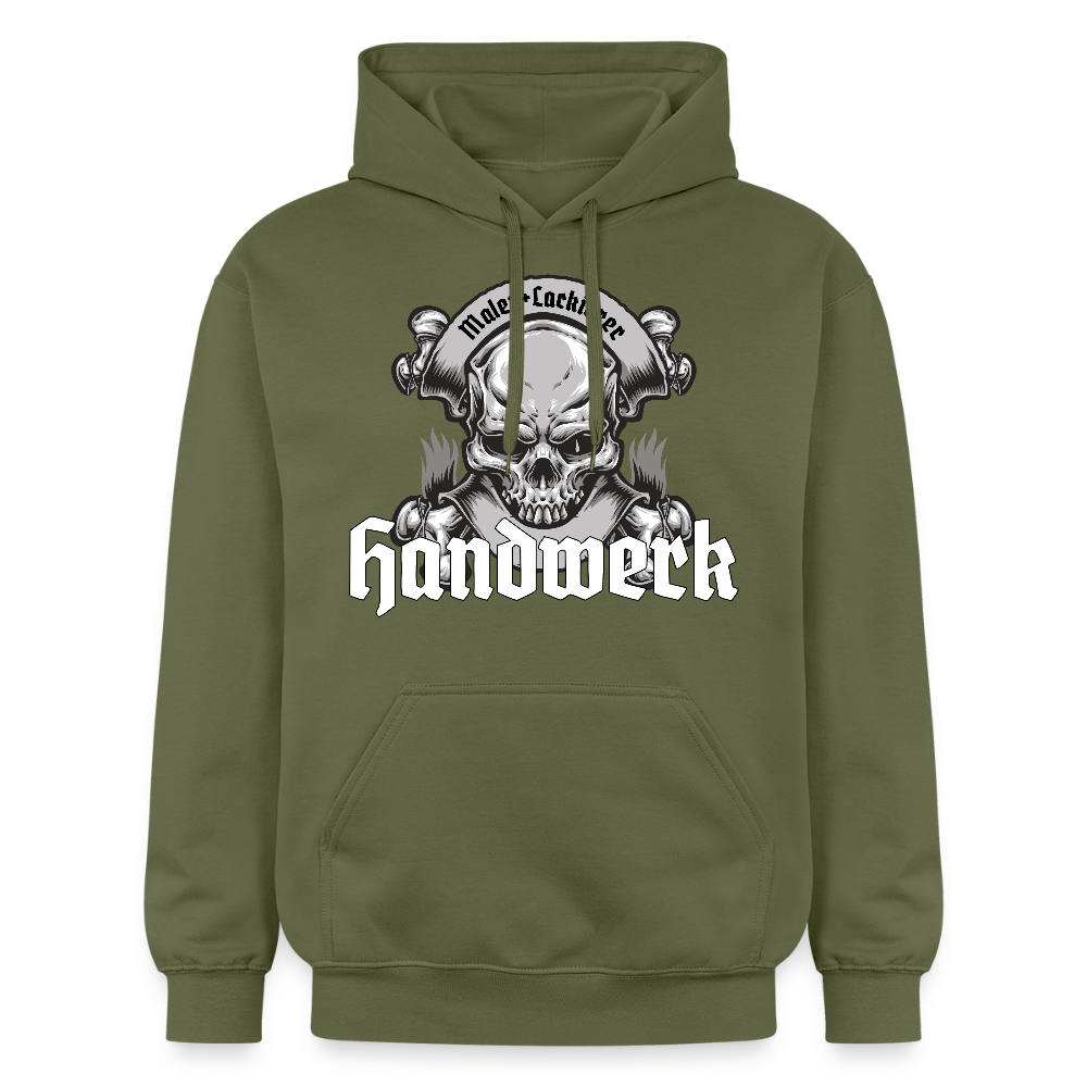 Unisex Hoodie "Skull-Maler/Lackierer" Militärgrün Gildan Unisex Softstyle® Midweight Hoodie