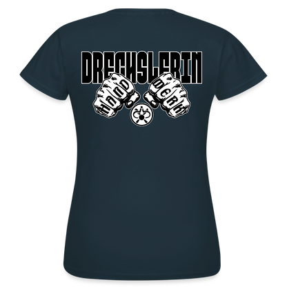 Frauen T-Shirt "Drechsler" (beidseitig bedruckt) - Navy
