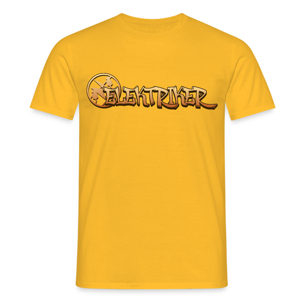 Unisex T-Shirt "Elektriker" Gelb Männer T-Shirt