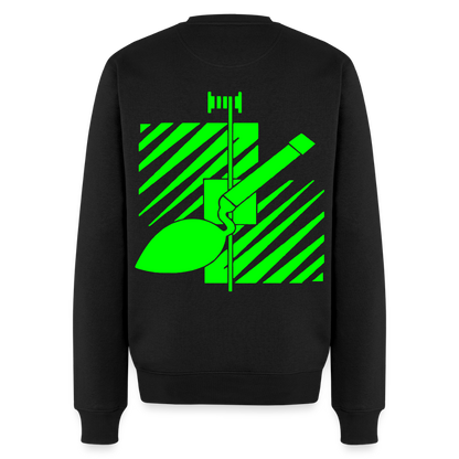 Unisex Premium Pullover "Fliesenleger" neongrün Schwarz Männer Premium Pullover