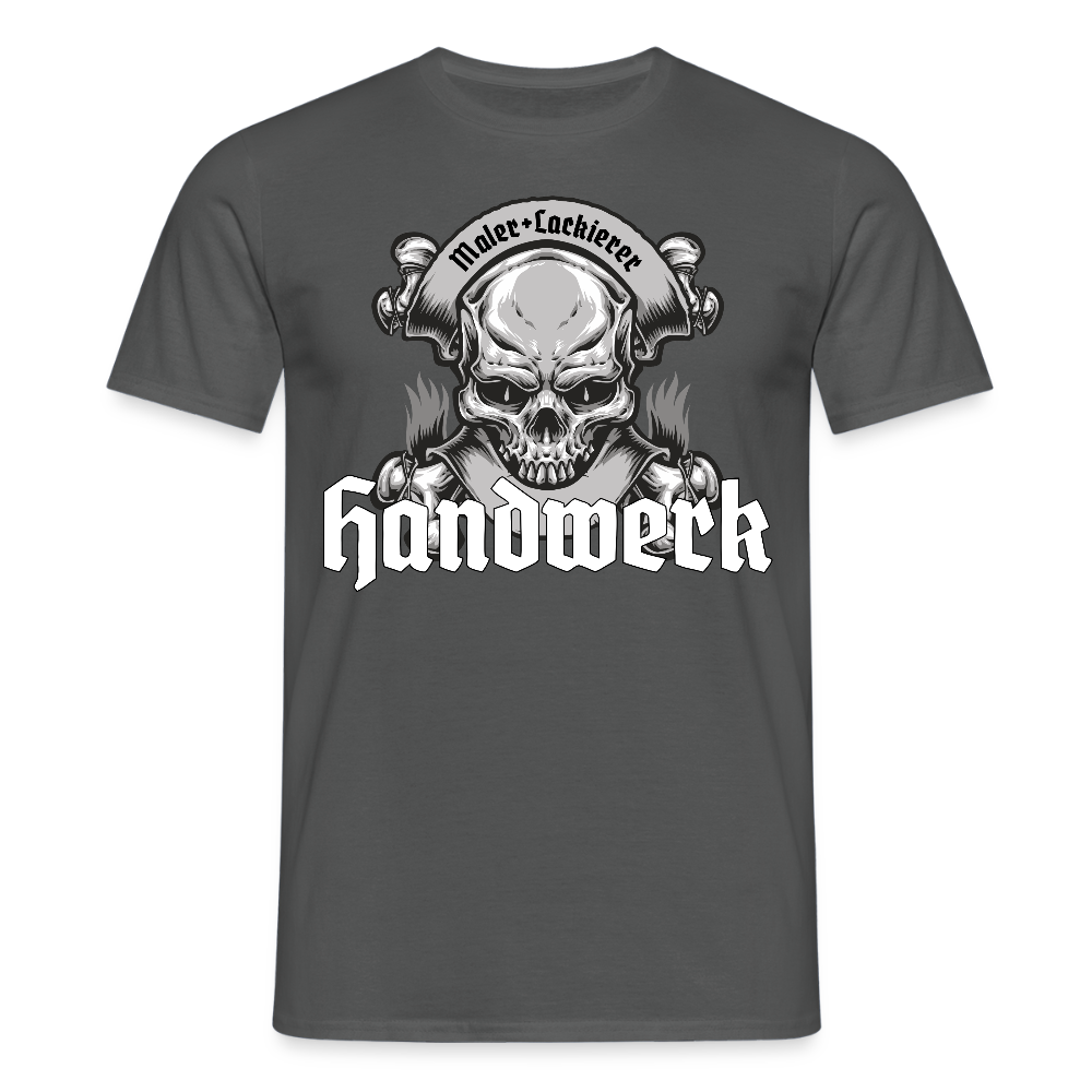 Unisex T-Shirt "Skull-Maler/Lackierer" Anthrazit Männer T-Shirt