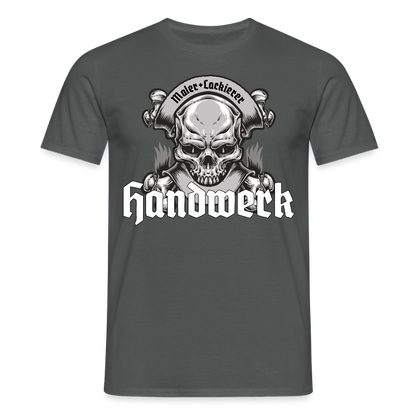 Unisex T-Shirt "Skull-Maler/Lackierer" Anthrazit Männer T-Shirt