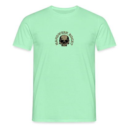 Unisex T-Shirt "Handwerk-Rockt" (beidseitig bedruckt) - Mintgrün
