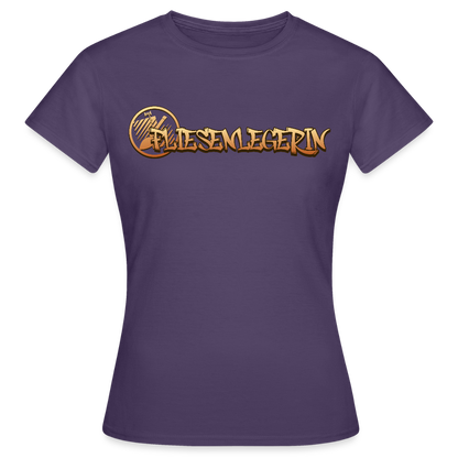 Frauen T-Shirt "Fliesenlegerin" Dunkellila Frauen T-Shirt