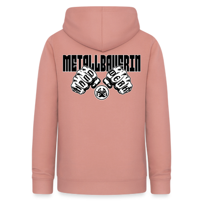 Frauen Hoodie "Metallbauerin" (beidseitig beruckt) Altrosa Frauen Hoodie