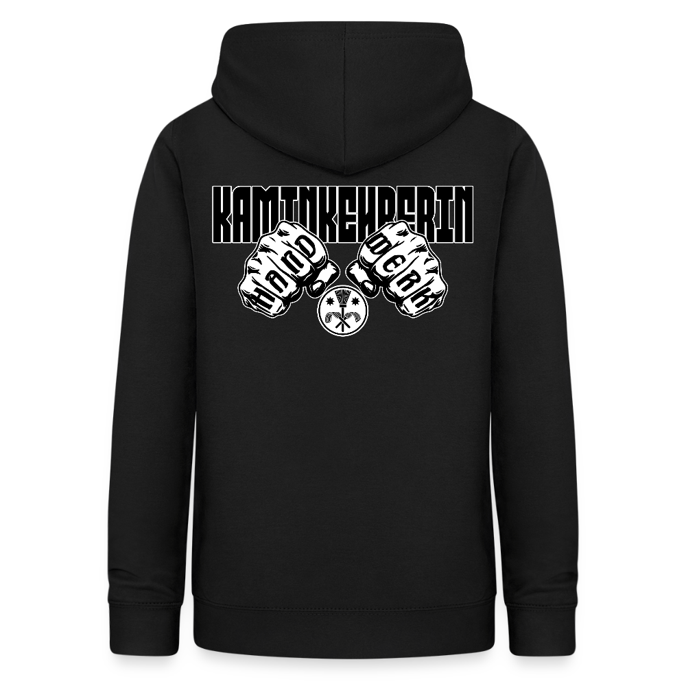 Frauen Hoodie "Kaminkehrerin" (beidseitig beruckt) Schwarz Frauen Hoodie