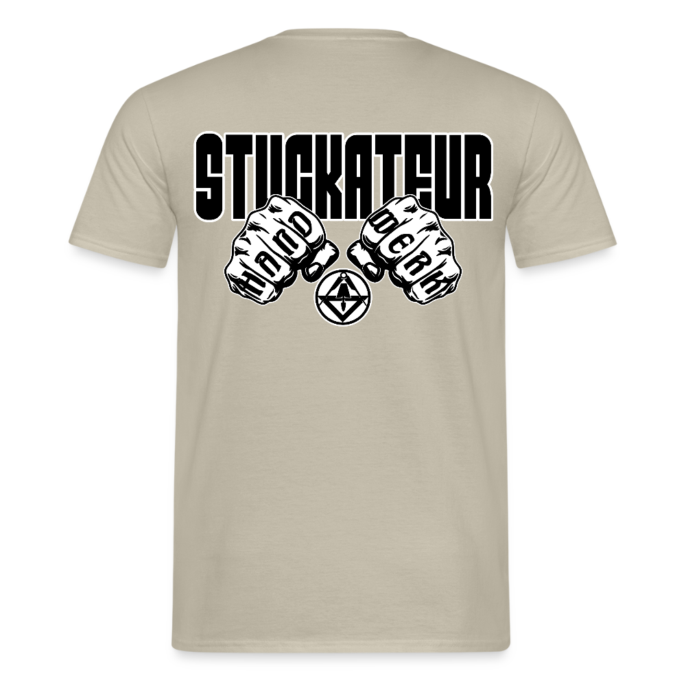 Unisex T-Shirt "Stuckateur" Sandbeige Männer T-Shirt