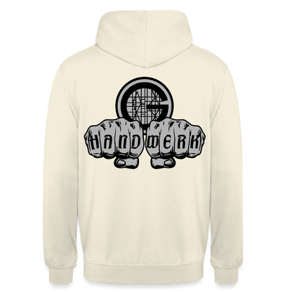 Unisex  Hoodie "Gerüstbauer" beidseitig bedruckt - Vanille-Milchshake