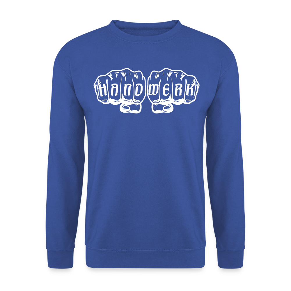 Unisex Pullover "Handwerk" Royalblau Unisex Pullover