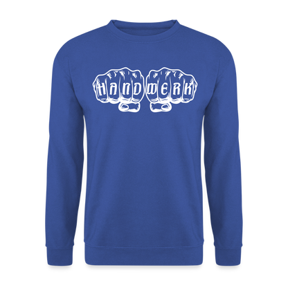 Unisex Pullover "Handwerk" Royalblau Unisex Pullover
