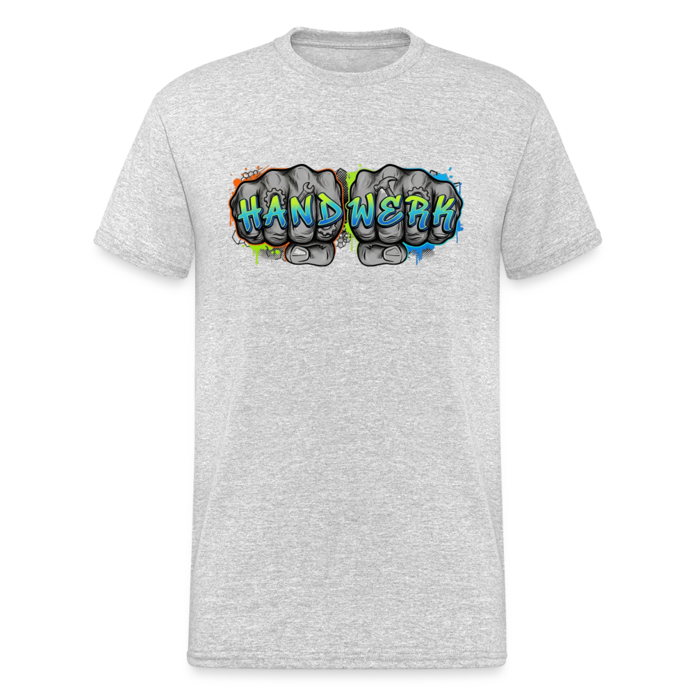 Unisex T-Shirt "Handwerk" Street Fist & Font Grau meliert Männer Gildan Heavy T-Shirt {{ color }}