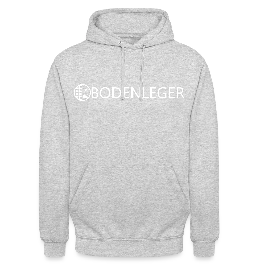 Unisex Hoodie "Bodenleger" Hellgrau meliert Unisex Hoodie