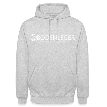Unisex Hoodie "Bodenleger" Hellgrau meliert Unisex Hoodie