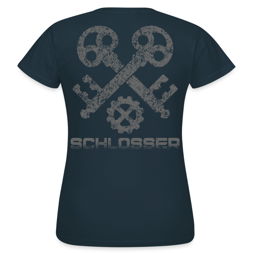 Frauen T-Shirt "Schlosser" Navy Frauen T-Shirt