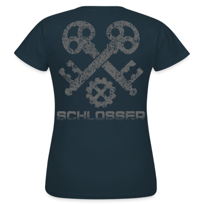 Frauen T-Shirt "Schlosser" Navy Frauen T-Shirt