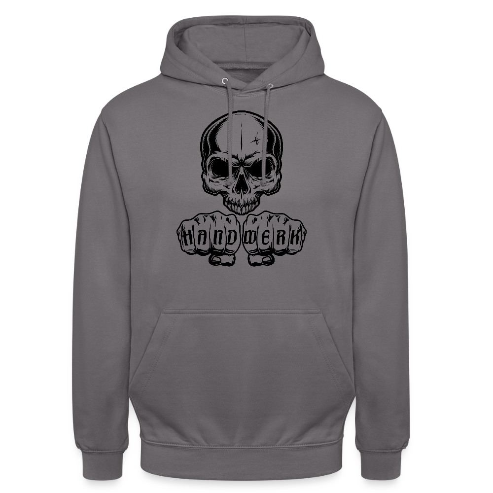 Unisex Hoodie "Skull-Handwerk" Mittelgrau Unisex Hoodie