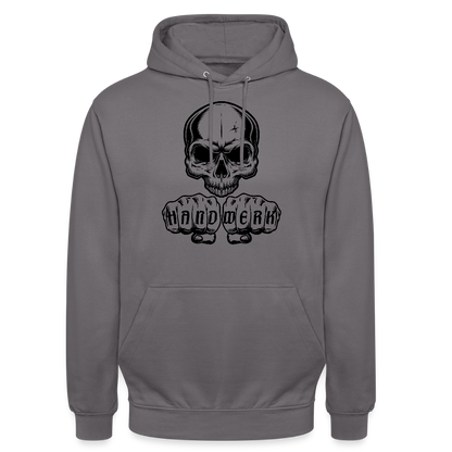 Unisex Hoodie "Skull-Handwerk" Mittelgrau Unisex Hoodie