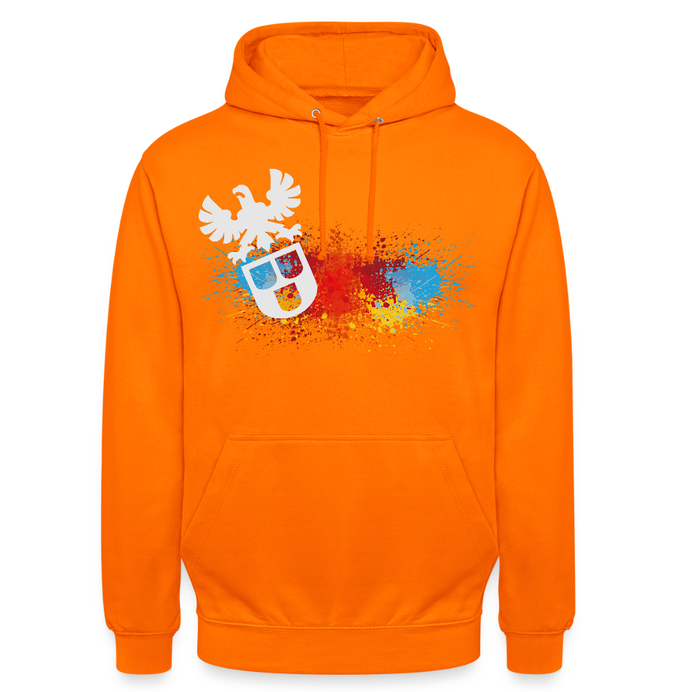 Unisex Hoodie "Maler-Splash" Orange Unisex Hoodie