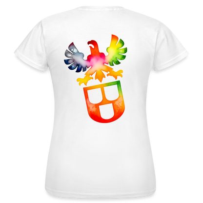Frauen T-Shirt "Maler" (beidseitig bedruckt) - Weiß