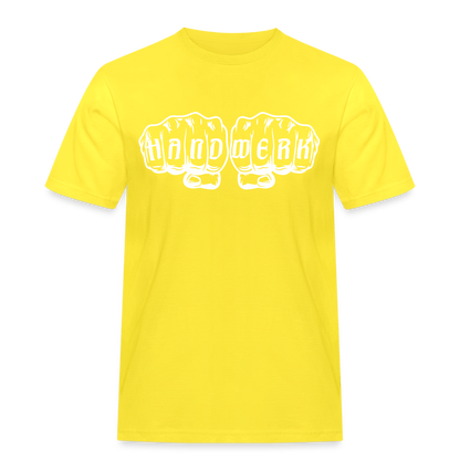Männer Workwear T-Shirt "Handwerk" Gelb Männer Workwear T-Shirt