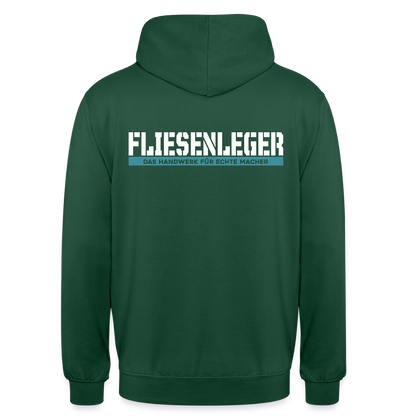 Unisex Hoodie HW-300 | MACHER "Fliesenleger" Flaschengrün Unisex Hoodie {{ color }}