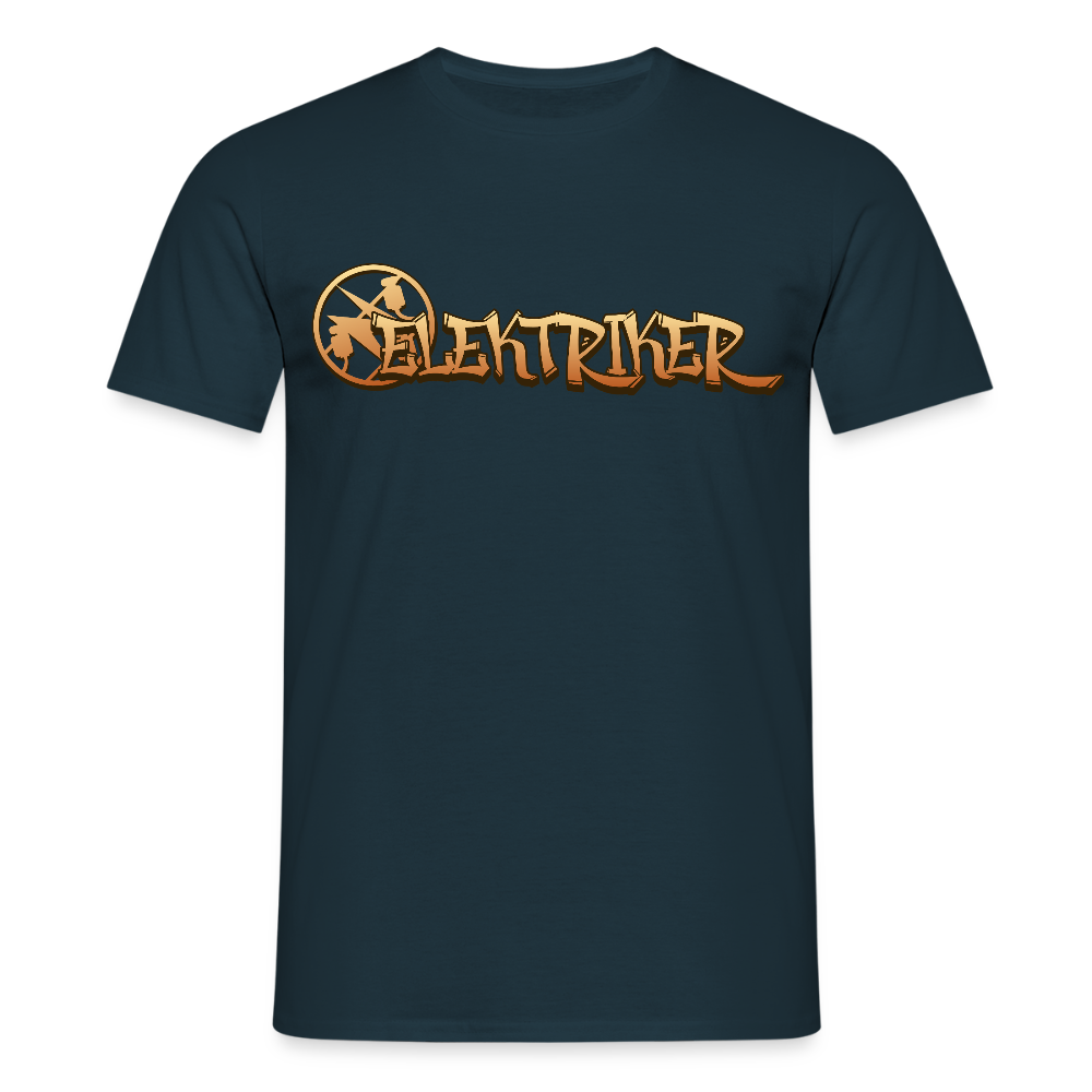 Unisex T-Shirt "Elektriker" Navy Männer T-Shirt