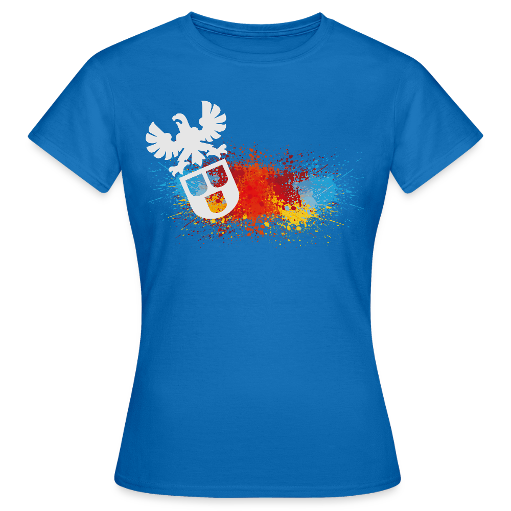 Frauen T-Shirt "Splash-Maler" Royalblau Frauen T-Shirt