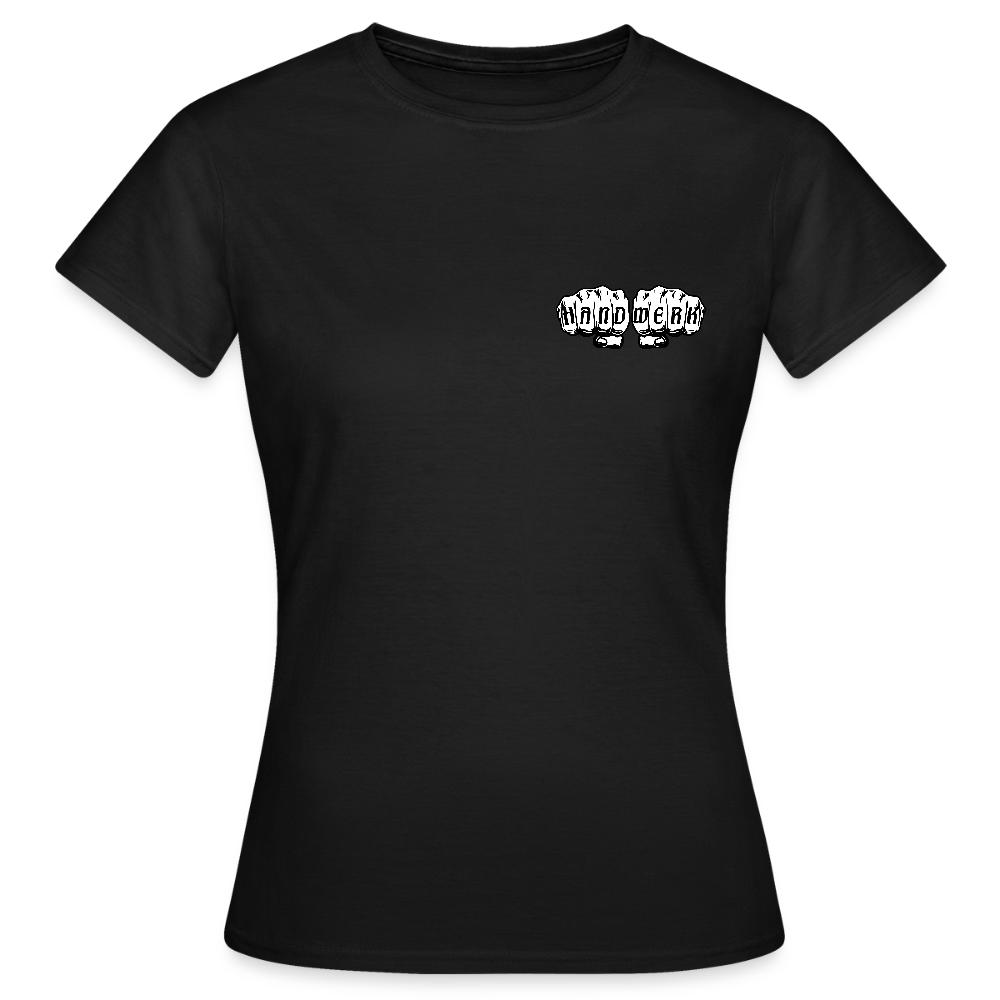 Frauen T-Shirt "Metallbauerin" (beidseitig bedruckt) - Schwarz