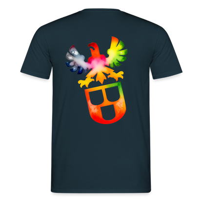 Unisex T-Shirt "Maler" (beidseitig bedruckt) Navy Männer T-Shirt